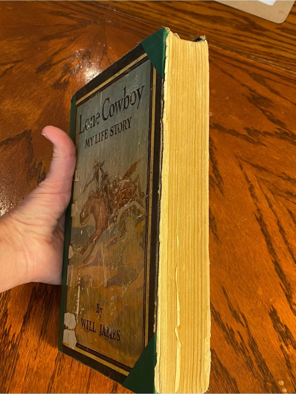 Old Book- Lone Cowboy by Will James also includes a lithograph by CW Anderson